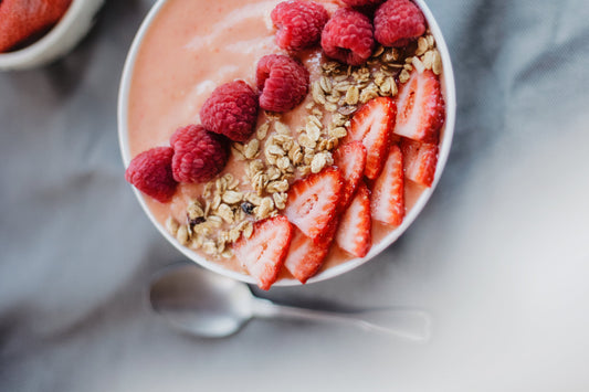 A bowl of colourful muesli