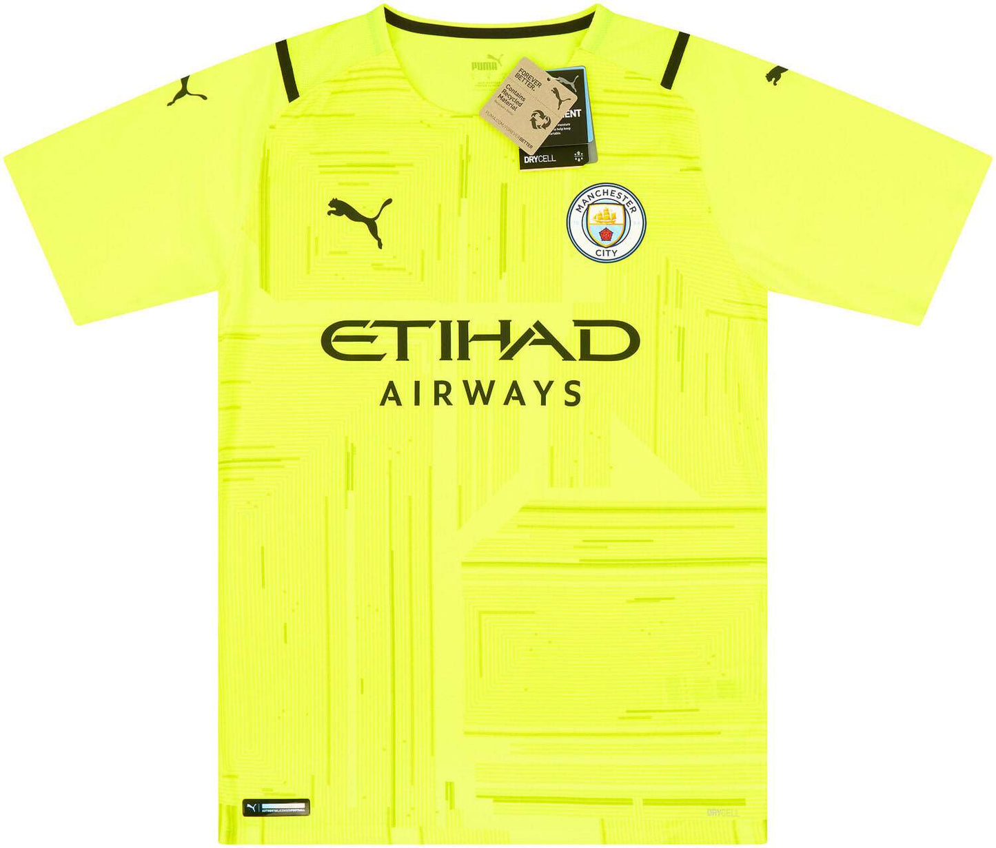 21-22 Manchester City Player Issue GK S/S Shirt - mysteryjerseys.ca