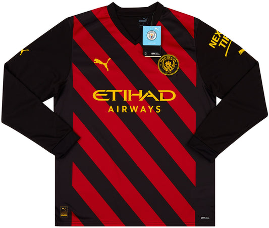 22-23 Manchester City Away L/S Shirt - mysteryjerseys.ca